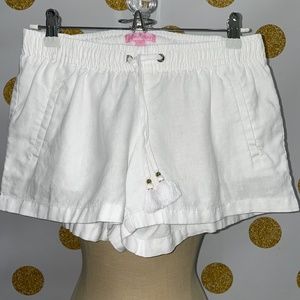HTF Lilly Pulitzer Beach Shorts, Resort White, Small, NWOT